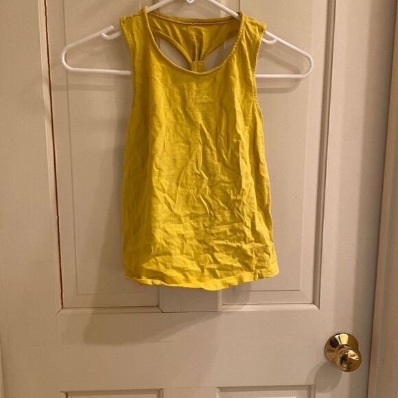 Boden Knot Back Racer Tank in Daffodil Yellow 9-10y - Picture 1 of 3